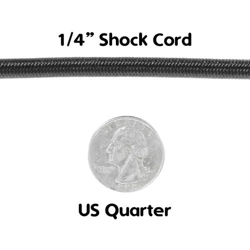 Paracord Planet | 1/4 Inch Elastic Shock Bungee Cord Nylon Crafting Stretch String Rope | Made in the USA | Neon Orange, 25 Feet