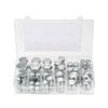 64 PCS BSPP Hydraulic Fitting Cap & Plug Assortment Adapter Kit Galvanized Set