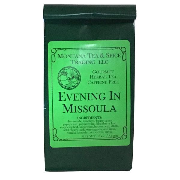 Evening in Missoula Tea Loose Leaf Tea - Montana Tea and Spice Trading –3 Ounces (Evening in Missoula, Single)