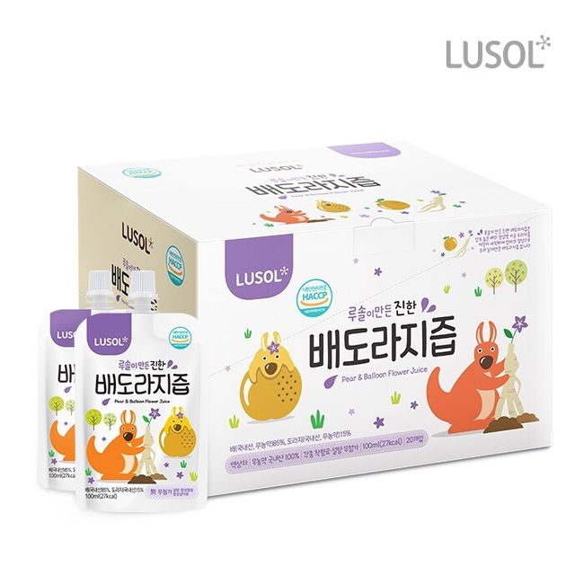[G] LUSOL Pear Bellflower Juice 60 Pack Set