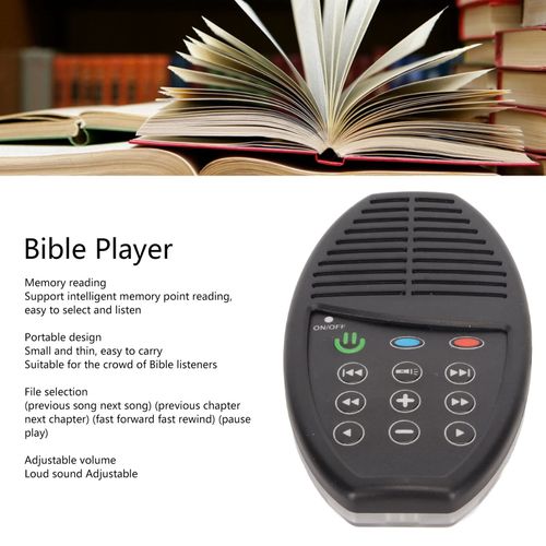 Audio Bible Player Built in 4G Capacity 350mAh Battery, Solar Bible Reader Adjustable HiFi Sound for Bible Learners (Spanish)