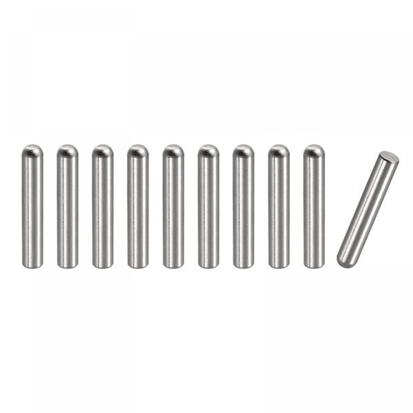 sourcing map 5x30mm Dowel Pins, 10pcs 304 Stainless Steel Round Head Flat Chamfered End Dowel Pin Bunk Bed Pins Shelf Pegs Support Shelves Fasten Elements