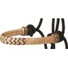 Classic Equine Braided Inlaid Rawhide Rope Halter, Black