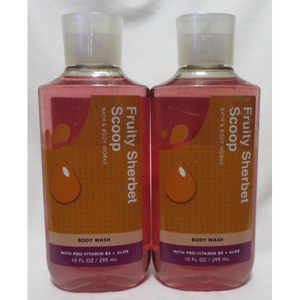 FRUITY SHERBET SCOOP Bath & Body Works Body Wash 10 fl oz x 2