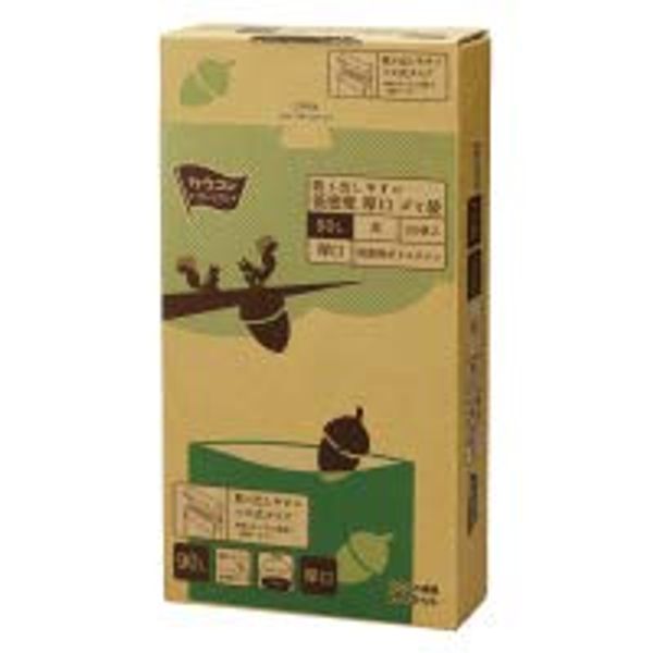 Low Density Thick Trash Bags, Can Type, 29.4 gal (90 L), Black, 120 Sheets