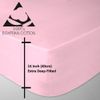 Goldstar® Pink 4ft Small Double 16" Extra Deep Fitted Sheet 100% Egyptian Cotton 200 Thread Count