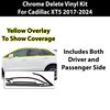BOGAR TECH DESIGNS Side Window Chrome Delete Overlay Compatible with Cadillac XT5 2017-2024, Gloss Black