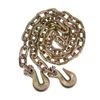 3/8" X 12' G70 Chain with Grab Hooks, WLL 6,600 lbs