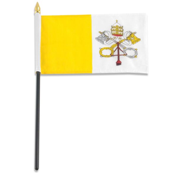 US Flag Store Vatican City Flag, 4 by 6-Inch