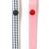 Baby Hopper Toy Strap Gray Gingham & Pink BCBH00103