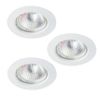 LITECRAFT Recessed Downlights GU5.3 Fixed Spotlight in White - 3 Pack Clearance