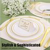 180 Pieces Disposable Plastic Gold Silverware Cutlery - Plastic Flatware Set ...