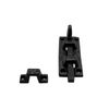 Renovators Supply Door Lock Latch 4" Wrought Iron Black Offset Slide Bolt Latch