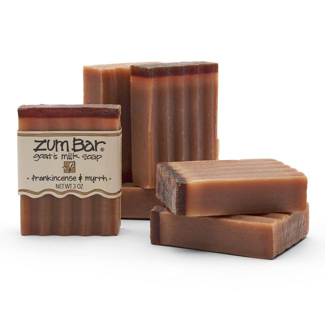 Indigo Wild Zum Bar Goat's Milk Soap - Frankincense and Myrrh - 3 oz (6 Pack)