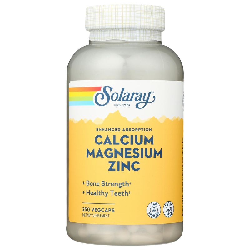 Solaray Calcium, Magnesium, Zinc Capsules, 250 Count - Online ...