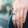 Philip Jones May (Emerald) Adjustable Birthstone Ring Created with Zircondia® Crystals
