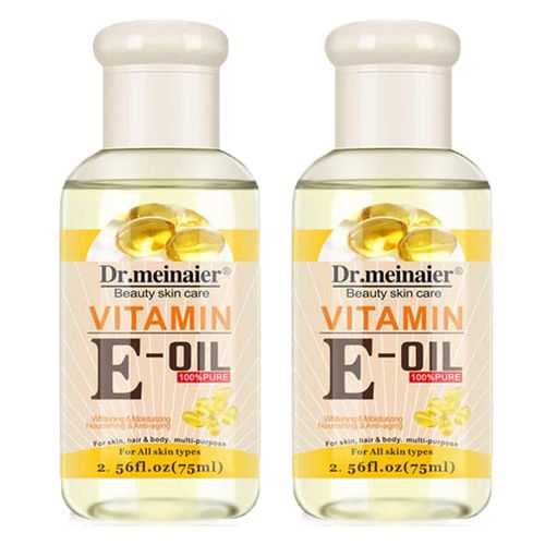Vitamin E Skin Oil,2PCS Anti Aging Face Oil and Serum,Body Moisturizer,Face Massage Oil,Vitamin E Body Oil,Anti Acne & Relieve Itchy Skin,Hydrating Body Oil Moisturiser- Face & Body & Hair -75ML*2