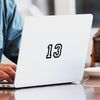 CafePress Number 13 Rectangle Sticker Rectangle Bumper Sticker Car Decal