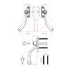 Timber Series Tear Drop Espag Window Handle (Key Locking) - (Right Hand) - Hardex Gold
