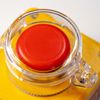 sourcing map Stop Button Cover, 1.5"x1.7"x0.6" Round Transparent Push Button Switch Cover with Adhesive Black Base for Push Button 4pcs
