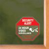 Security Alert 24 Hour Surveillance Small Front Static Cling