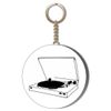 Gift Insanity RECORD PLAYER WHITE 55mm KEYRING BOTTLE OPENER