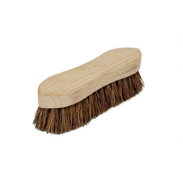 Charles Bentley Stiff Bassine Wooden Hand Scrub Brush, 8", Wood, Natural, One Size