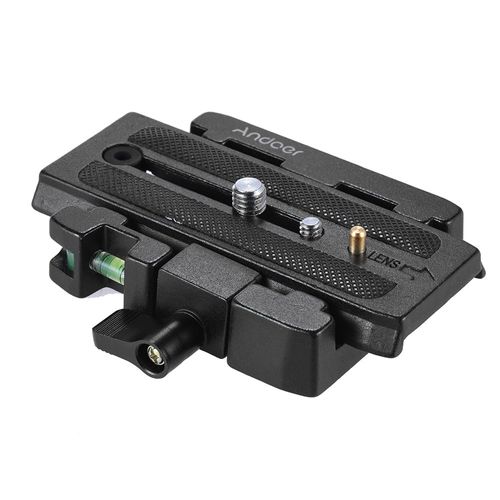 Andoer Camera Quick Release Plate Professional Video Camera Tripod Quick Release Adapter with Quick Release Plate Compatible with Manfrotto 501 500Ah 701HDV 503HDV Q5 Head