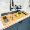 Over The Sink Cutting Board - Expandable Cutting Board , Bamboo Cutting Boards