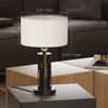HYMELA Table Lamp Dimmable Bronze Finish Touch Control USB Port Nightstand Light