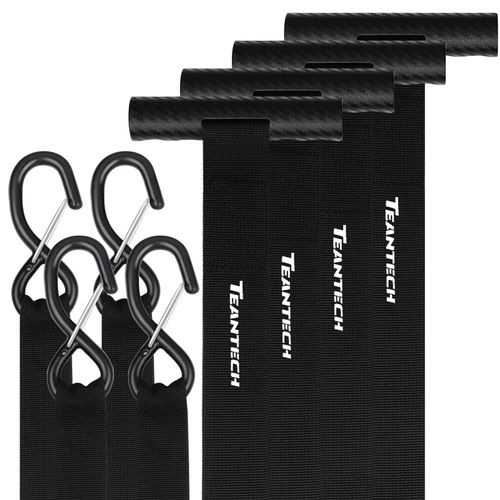 Tie Down Straps Soft Loop,Quick Hood Loops with S-Hooks for Securing ATV, UTV, Motorcycles, Scooters, Dirt Bikes, Lawn & Garden Equipment,Secure Canoe Boat Jeep