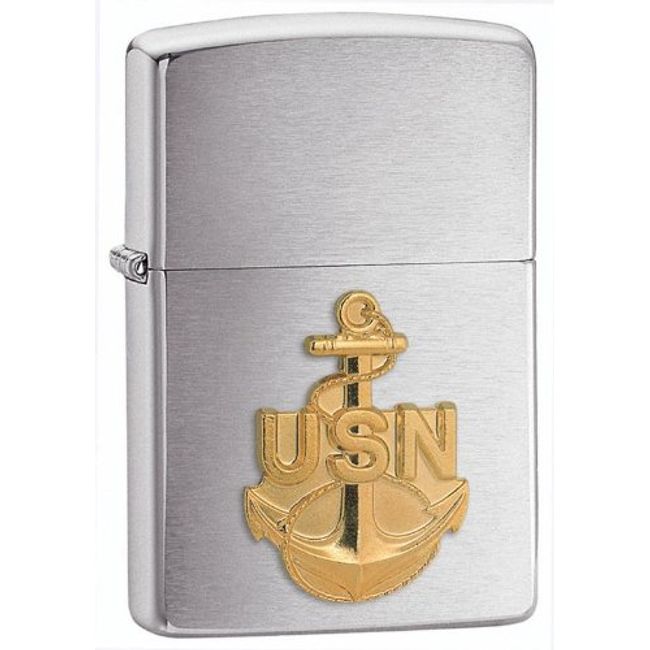 Personalized U.S. Navy Emblem Zippo Lighter - Free Engraving
