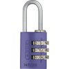 Padlock Combination Aluminum 20mm Lilac