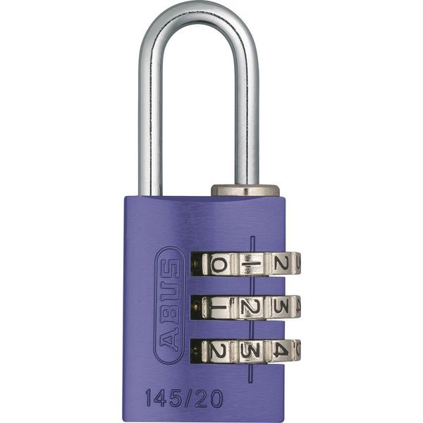 Padlock Combination Aluminum 20mm Lilac