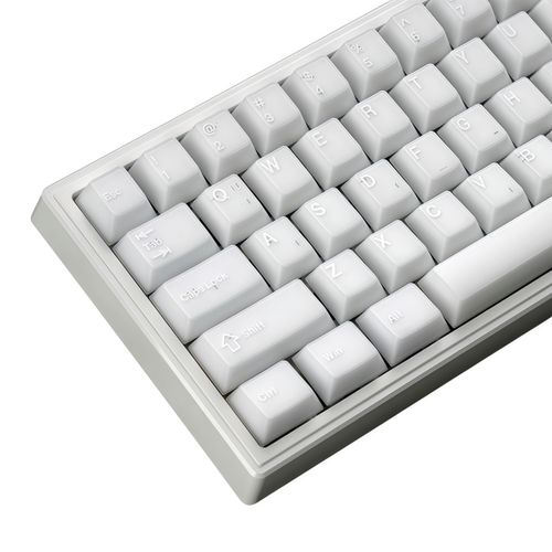 dagaladoo White Jade keycap 121keys Double Shot pbt keycaps Translucent keycaps Ceramic Cherry Profile Creamy Custom Keycap Set for 60%/65%/75%/TKL/96%/100% US Layout Mechanical Keyboard