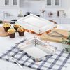 Onader 9¼ x 7⅛ x 2 Inch Baking Pan with Lid Stainless Steel Lasagna Rectangular Cake Pan 2 Pack
