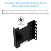 StarTech.com Server Rack Depth Extender - 2U - 4in / 10 cm - TAA Compliant - Recessed Rack Adapter - Rack Mount Adapter Kit - Network Rack Extender (RDA2U)