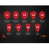 Champagne ring corresponding flight L Teardrop Red three