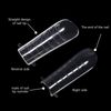 BNG Dual Forms System Flat Square Full Cover Poly Nail Gel Extension Mold Tips with Clips