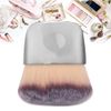 Mini Makeup Brush Soft Hair Loose Powder Blush Brush Foundation Brush Beauty Tool for Blending Liquid, Cream or Powder Cosmetics (Silver)