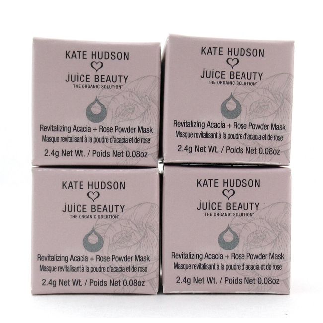 Kate Hudson Juice Beauty Revitalizing Acacia & Rose Powder Mask 2.4 g Each x 4