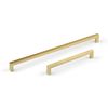 160mm Satin Brass Square Cabinet Handle Gold Cudboard Door Drawer Pull