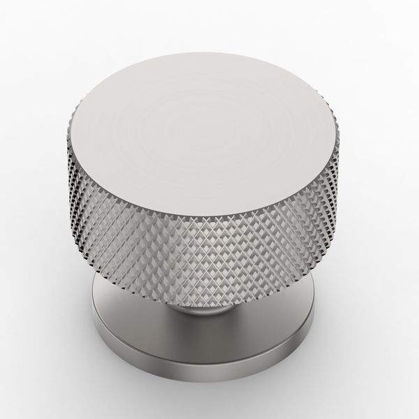 9BUILD 10 Pack Brushed Satin Nickel Cabinet Knobs Single Hole Knurled Handles Drawer & Cupboard Knobs UK0045