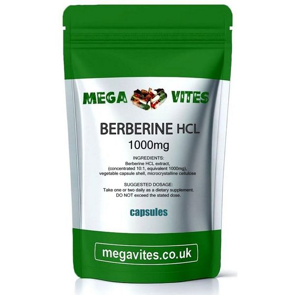 Berberine HCL Capsules 1000mg x 180 - MEGAVITES