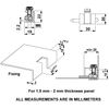 INDUSTRIAL DOOR CORNER HINGES, 2 PCS