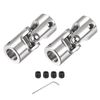 DMiotech 2pcs 8mm-8mm Rotatable Universal Steering Shaft U Joint Coupler Coupler Connector Motor for 3D Printer CNC Machine