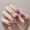 Faith Force Nail Tips, Set of 24, Medium Length, 3D Butterfly, Perfect for Daily, School, Commute, School Entrance Ceremony, Graduation, Date, Cute, Sexy, False Nails, Nail Supplies, Short, Decoration, False Nails, Red -X28