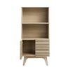 Modway Render Particleboard and Laminate Display Cabinet Bookshelf in Oak