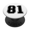 Number #81 Black Sport Number PopSockets Adhesive PopGrip