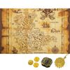 Gejoy Detailed Treasure Map Halloween Brown Beige